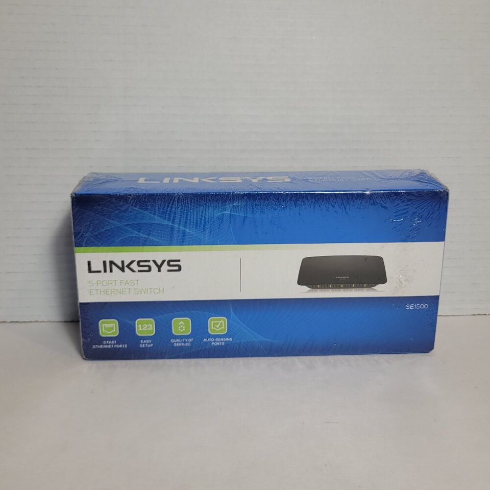 Linksys SE1500 5-Port Fast 10/100 Ethernet Switch - NEW SEALED SE1500